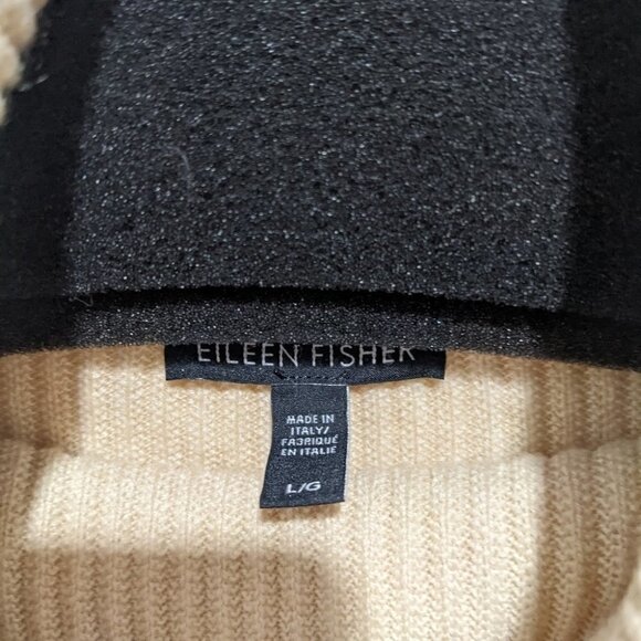 Eileen Fisher | Rib Knit Cashmere Turtleneck Sweater in Camel - Picture 5 of 8